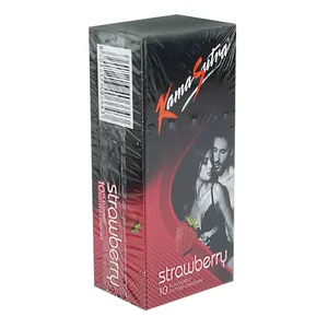 Kamasutra Strawberry Flavoured Dotted Condoms 10's Pack